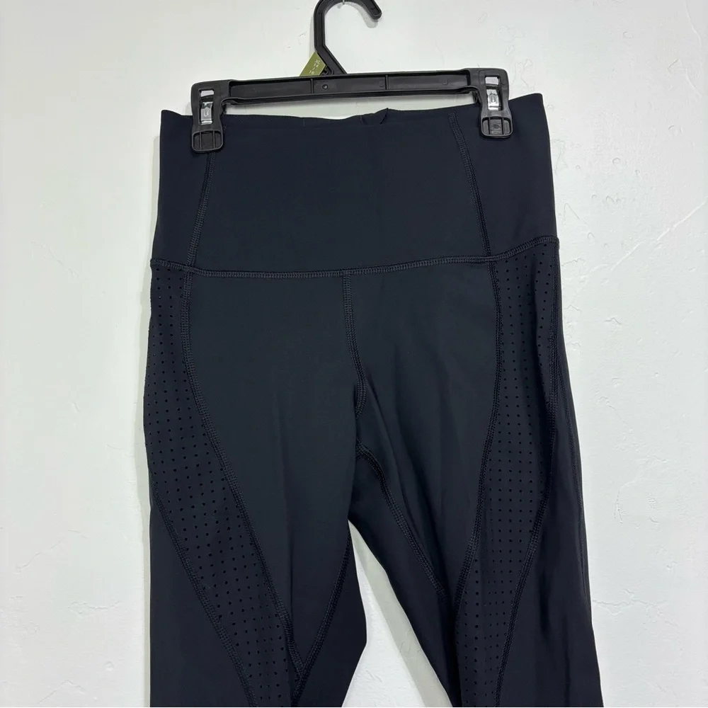Lululemon Black NO SIZE 4? Small Women Leggings Athletic Activewear Zip Back